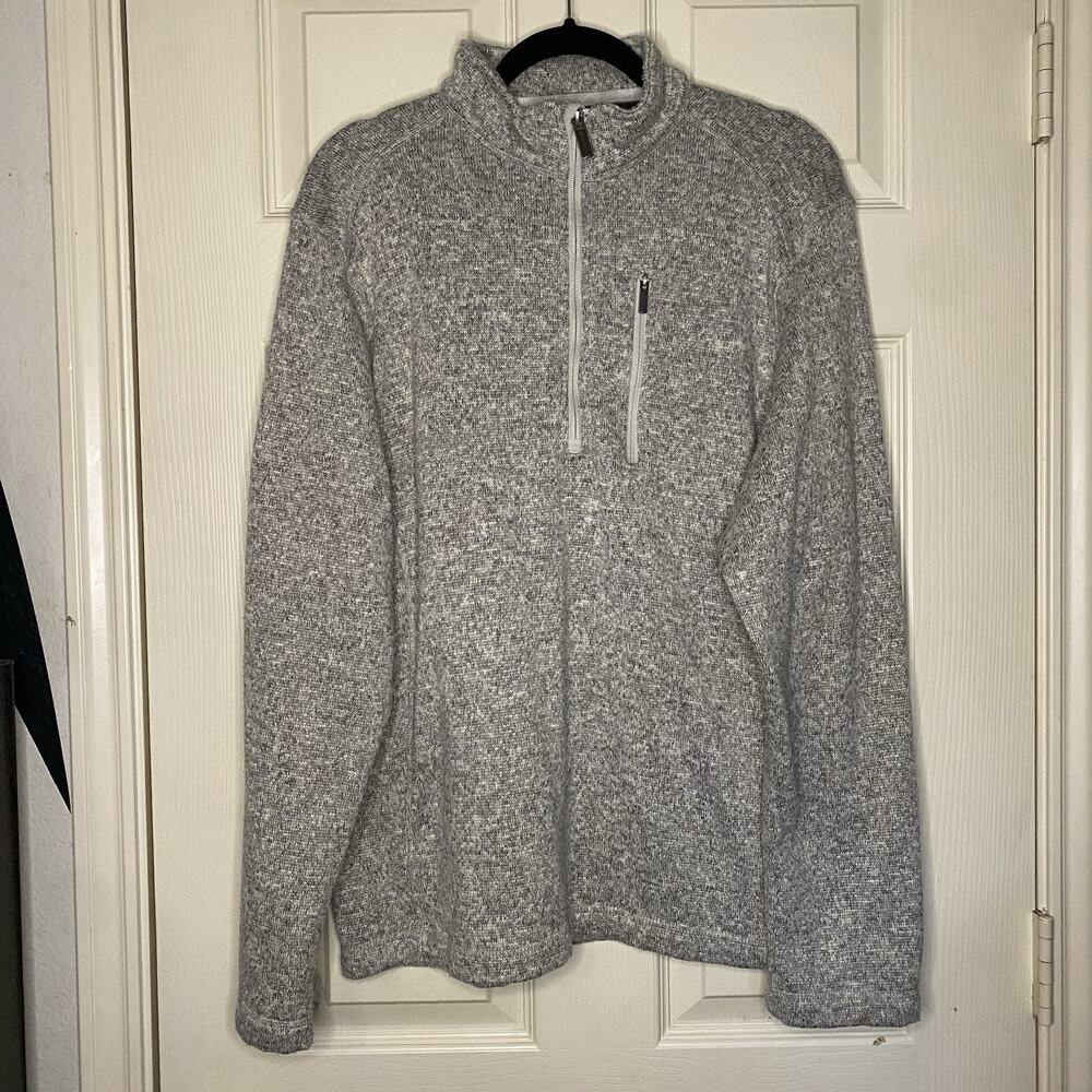 Woolrich Sweater Men's Size: XL Gray Quarter Zip Long Sleeve Pullover